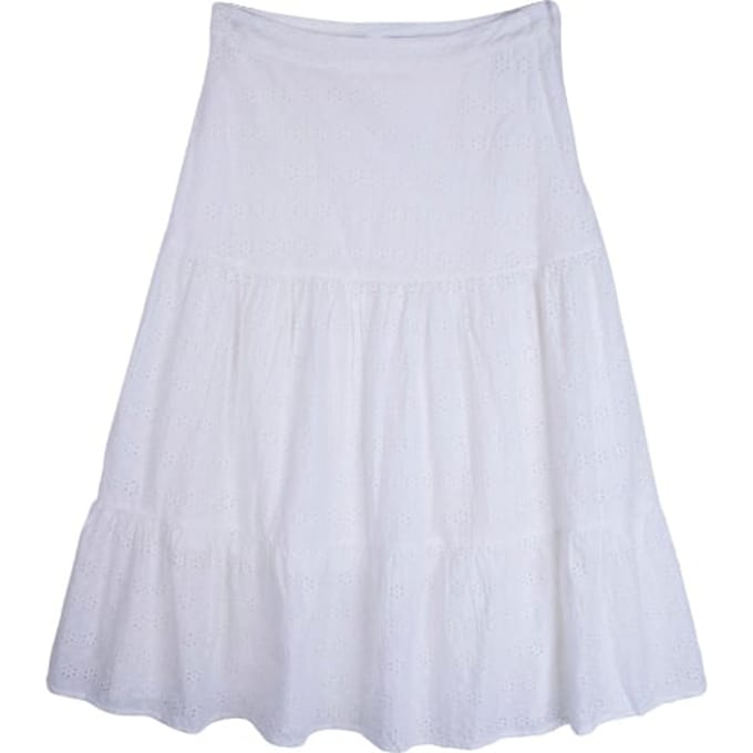 French Connection Broderie Tiered Skirt White Taglia: 12 | Minigonne Outlet | Donna | Bianco