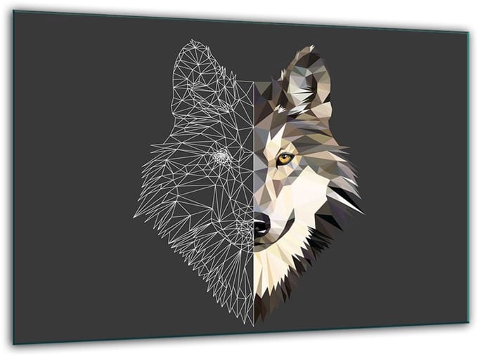 TMK ArtDeko - Snijplank - Glasgehard - 30x22cm - Wolf Ontwerp