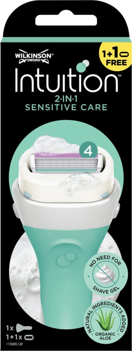 Wilkinson Intuition 2 in 1 Scheermes Sensitive Care - 3 x 1 set - Voordeelverpakking