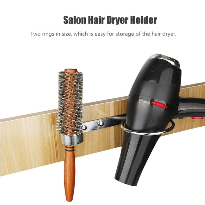 Salon Gegalvaniseerd Roestvrij Staal Föhnhouder Handsfree Kam Föhnhouder white