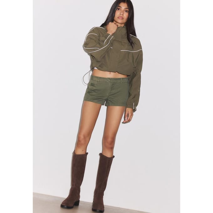 Stradivarius Technisch windjack  Kaki XS