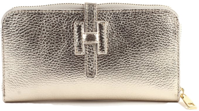 Giuliano lederen portemonee - Dames - Made in Italy - Goud
