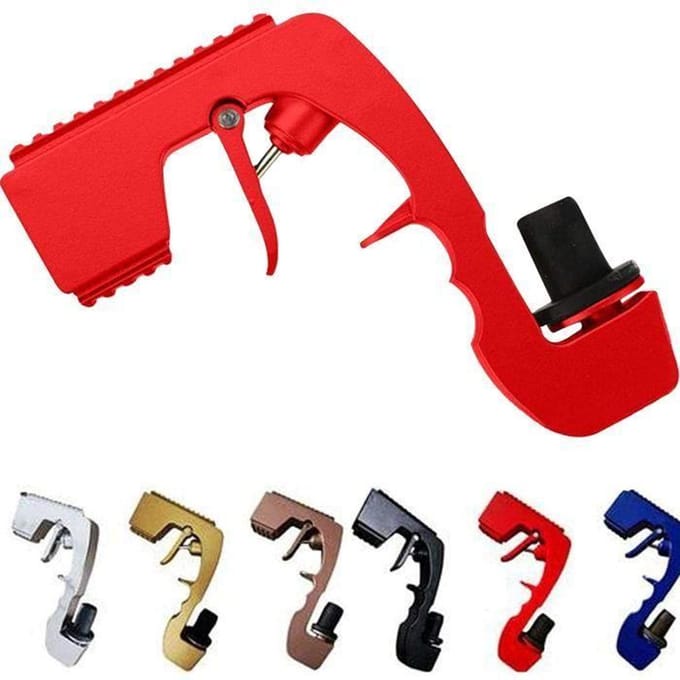 Spuitbus - Bubbly Blaster - Champagnepistool - Compatibel met alle flessen - Rood - Plastic rood