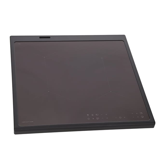 AEG glasplaat met kader, mat zwart, 596x600mm 140230610135