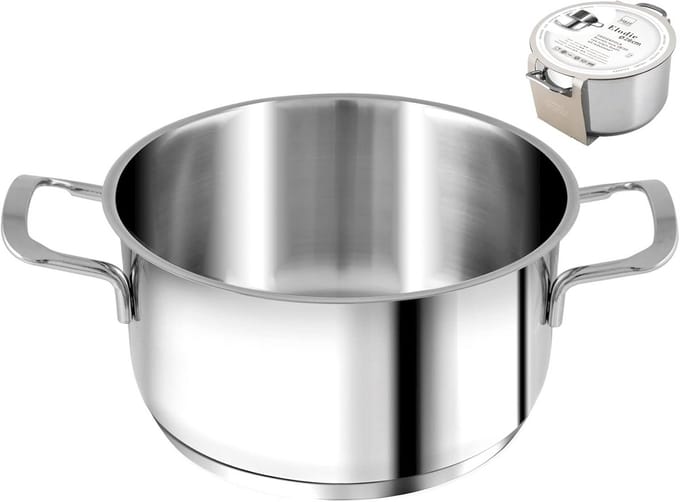 Ronde Kookpan met Inductiebodem en 2 Handvatten 28 cm