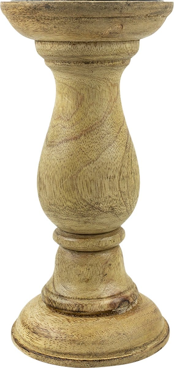 kandelaar rond mango hout 20cm
