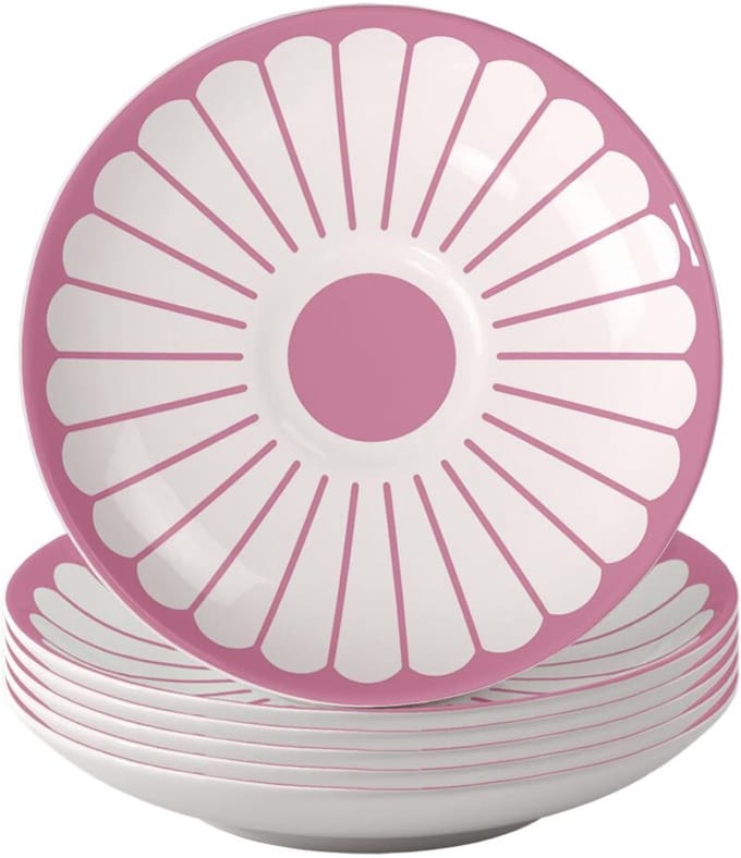 Espressountertassen Fleur Couleur ø 11,7 cm Set van 6