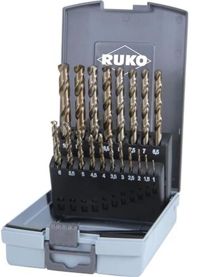 HSSE-Co 5 Twist Boor Set - 19 Stuks - DIN 338 - Gold Finish