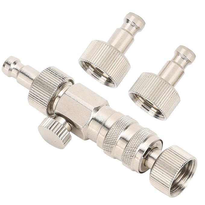3 stuks Airbrush Connector Snelkoppeling met Luchtstroomregeling Luchtcompressor Fitting