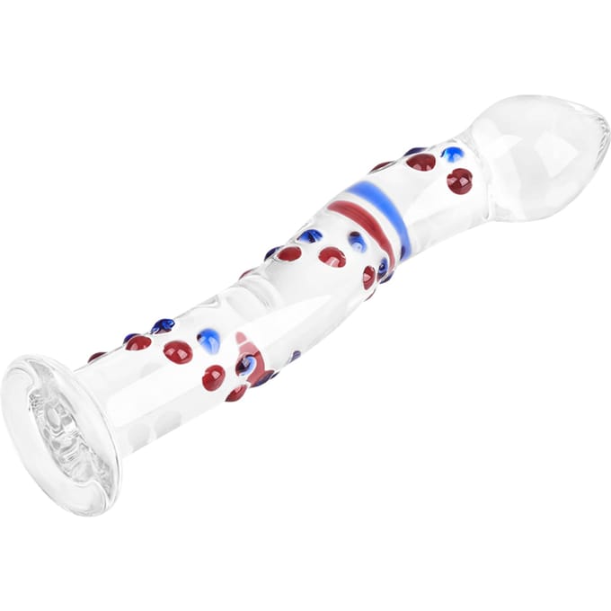 EIS, dildo, 'gebogen glazen dildo maat M', borosilicaatglas