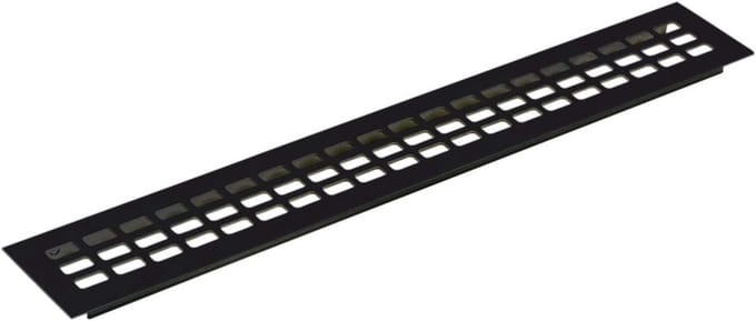 Ventilatierooster Zwart 100x800 mm voor Meubel en Deur