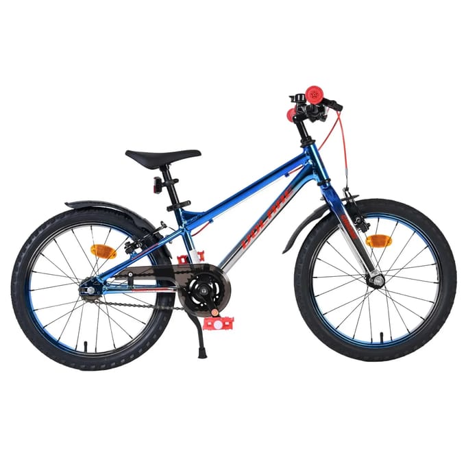 Volare Chrome Kinderfiets - Jongens - 18 inch - Blauw Zilver - Twee handremmen