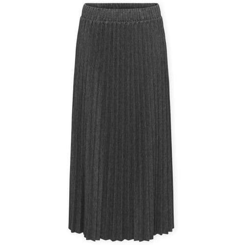 Rok Only Line Long Skirt - Dark Grey Melange
