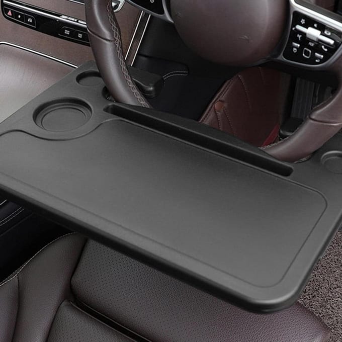 Autostuur Bureau - Auto Tafel - Eten en Werken - Dubbelzijdig Bruikbaar - 45 x 35 cm - Wit
