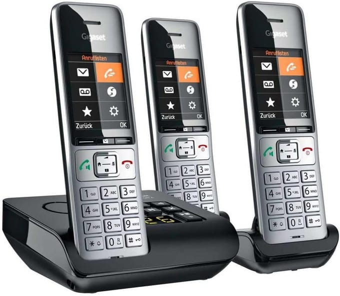 Draadloos DECT Telefoons Trio Zwart - Drie Handsets met Antwoordapparaat