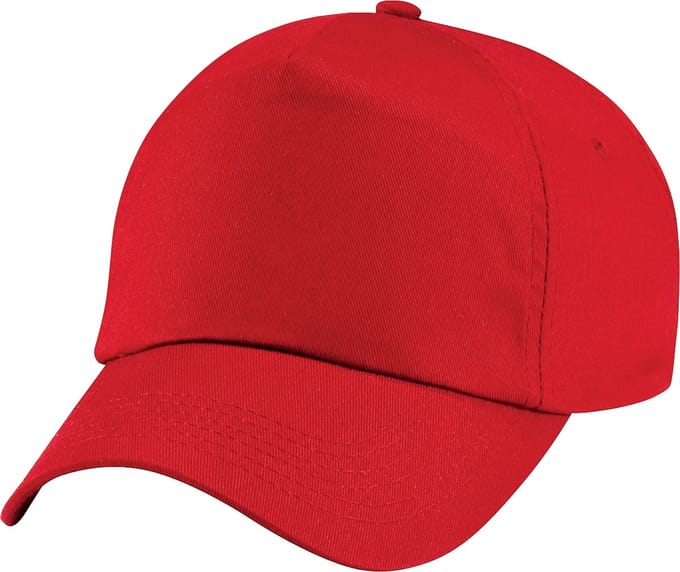 Beechfield Unisex Junior Junior 5 Panel Baseball Cap (Klassiek rood)