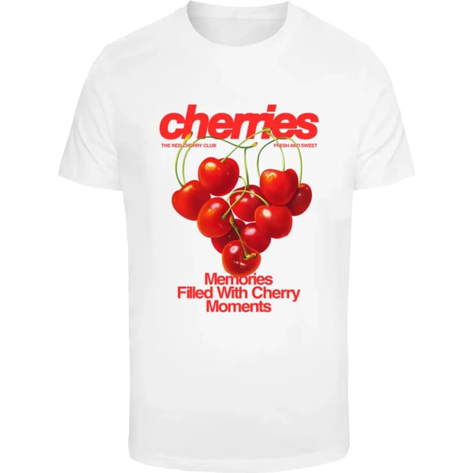 Mister Tee - Cherry Moments Heren Tshirt - S - Wit