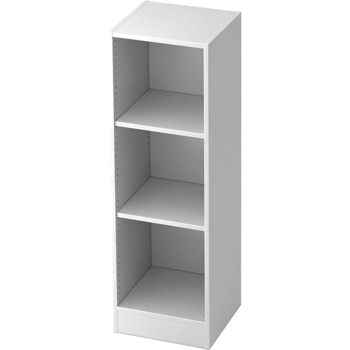 ULM boekenkast, 3 OH, spaanplaat, B 406 x D 400 x H 1270 mm, wit/wit