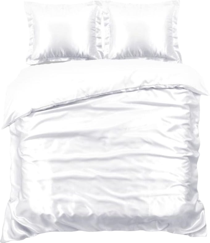 Beauty Silk Dekbedovertrek - 240x200/220 - Glans Satijn - Wit