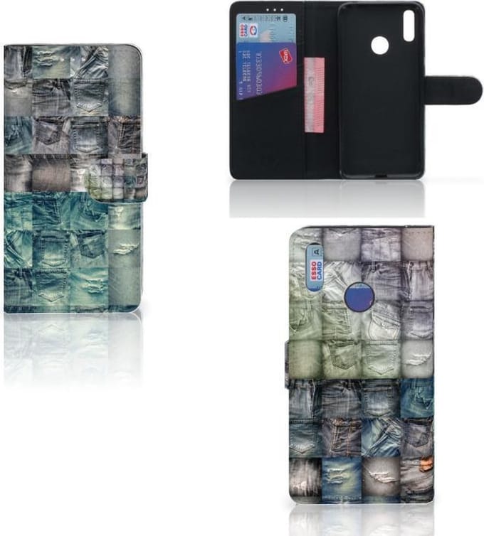 Wallet Case met Pasjes Huawei Y7 (2019) Spijkerbroeken