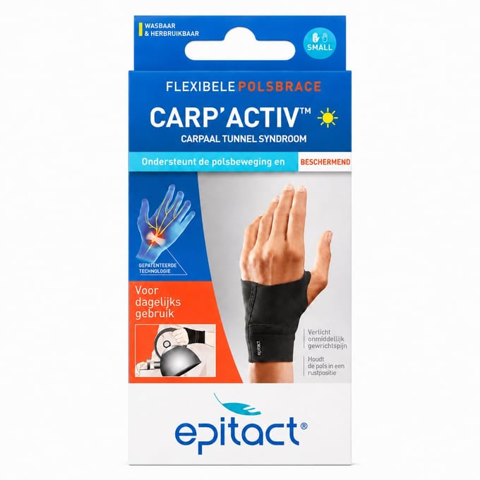 Epitact Carp Activ - Polsbrace Links - Maat S - Flexibele Wrist Brace - Carpaaltunnel Ondersteuning
