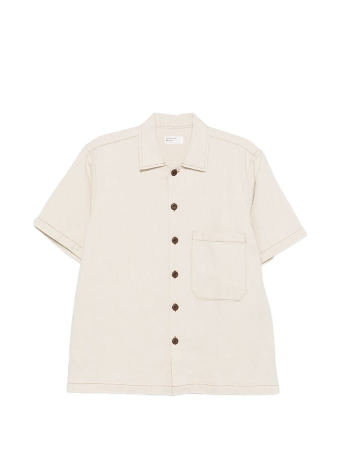 Universal Works beige man shirt