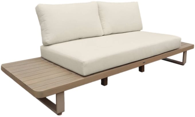 sweeek - 2-zits tuinbank van acaciahout en aluminium - latika