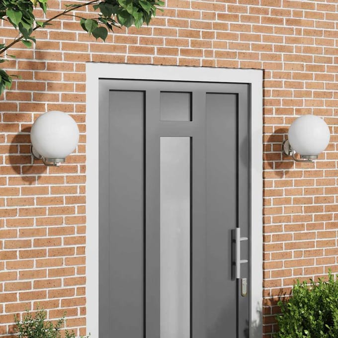 vidaXL Buiten Wandlamp 2 st zilver 29 x 25 x 33 cm