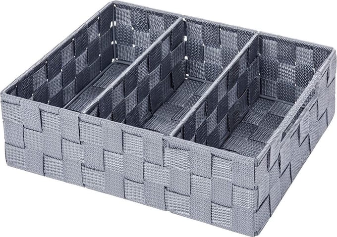 Wenko Organizer Adria 3-vaks 32x21x10cm Grijs
