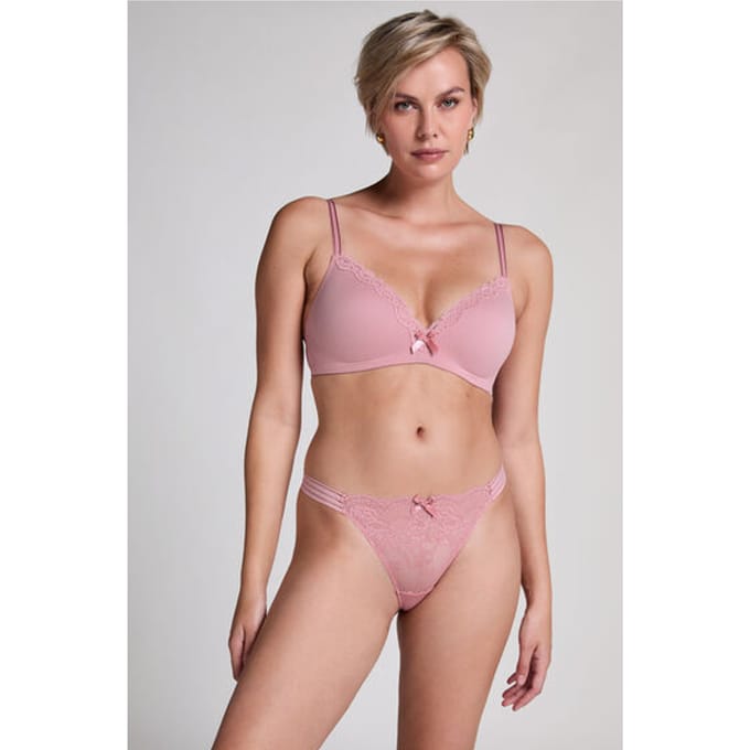 Hunkemöller Dames Lingerie String Sully - Roze - maat M