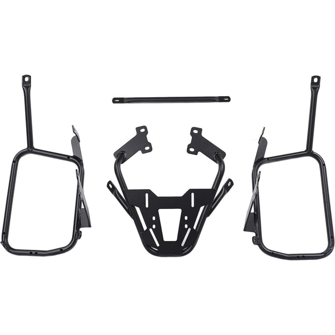 Motorfiets Zijbagagedrager Koolstofstaal Stabiele Structuur Opbergtas Frame Beugel Houder voor black
