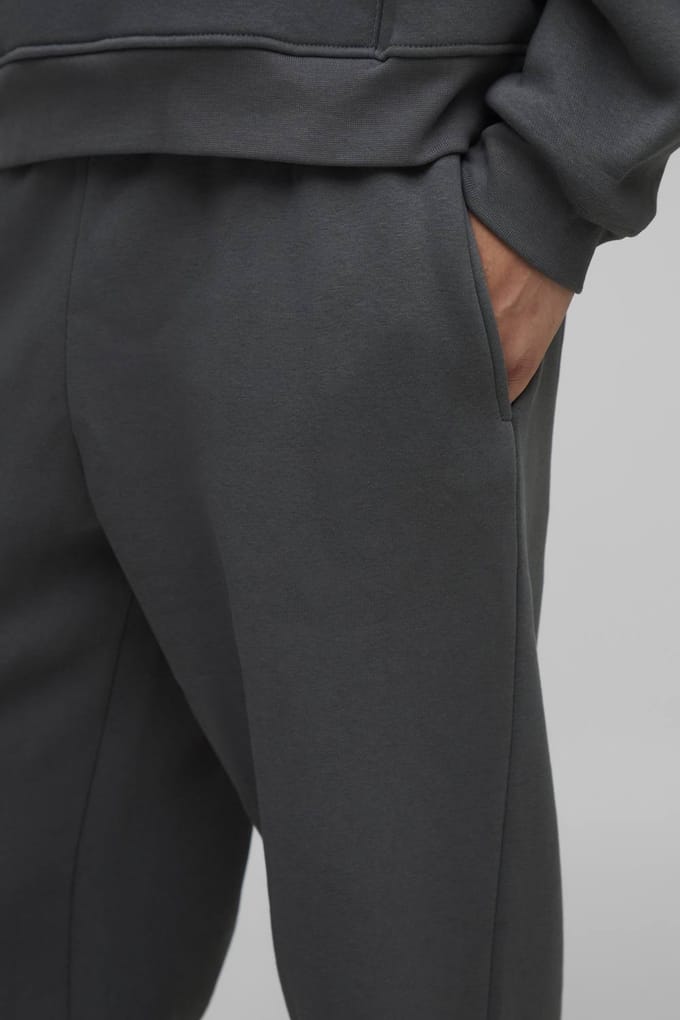 Basic jogger met rechte pijpen | Charcoal | Size Medium