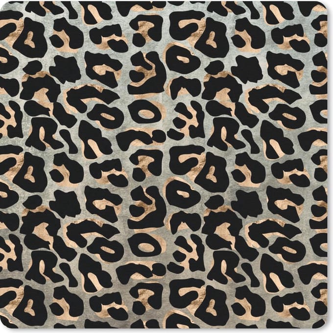 Muismat 20x20 cm - Mousepad Dierenprint - Panter - Luxe - Muismatten