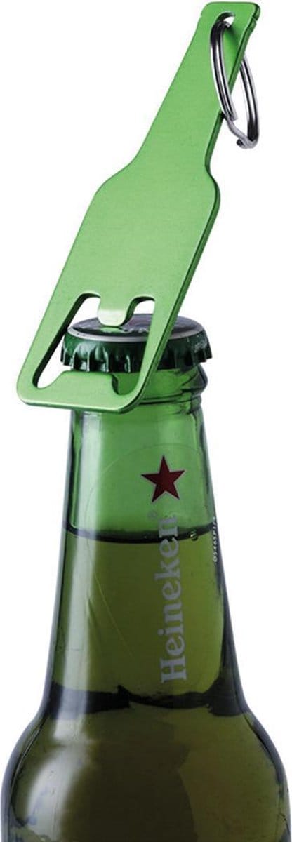 Bieropener sleutelhanger groen