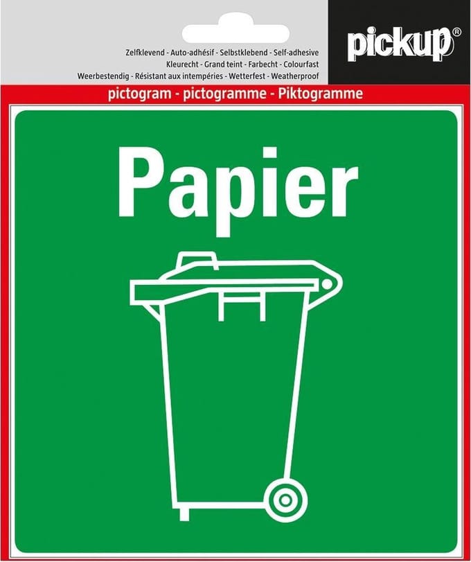 Pickup pictogram Aufkleber 14x14 cm Papier