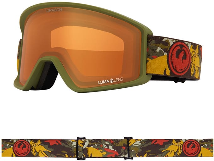 Dragon Alliance DXT OTG Jeugd Skibril - Leafy Camo/Amber