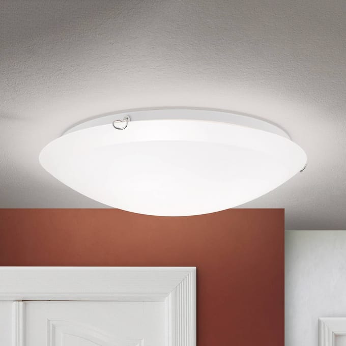 ORION Plafondlamp Agada, opaalglas, chroom, 50 cm