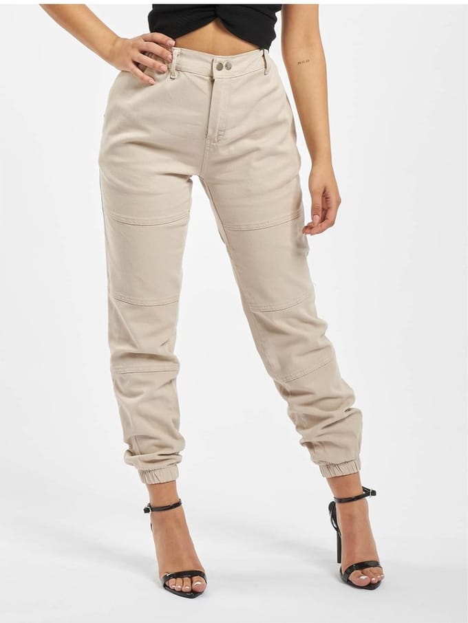 DEF - Xana Broek rechte pijpen - L - Beige