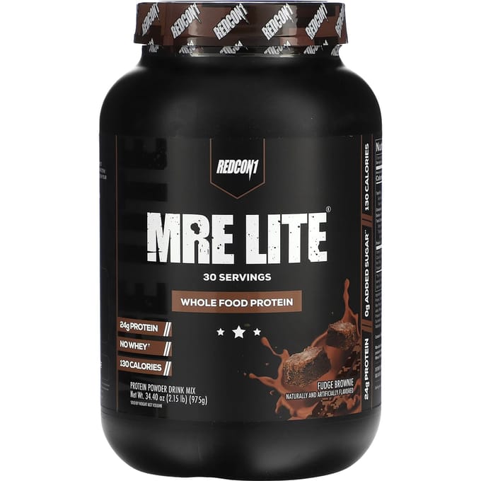 Redcon1, MRE Light, Eiwit uit hele voeding, Fudge Brownie Smaak, 2,15 lb (975 g)