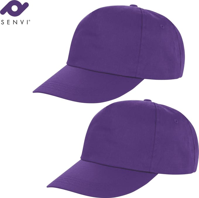 Senvi 5-Panel Fashion Cap Kleur: PAARS 2-Pack