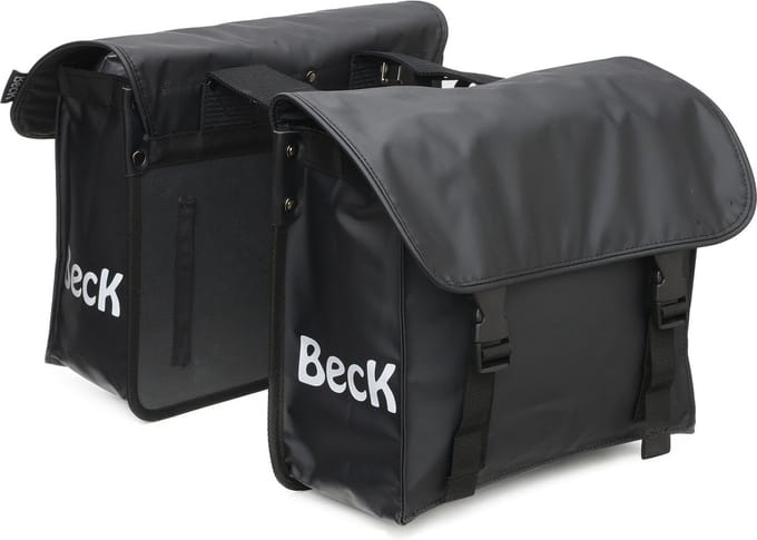 BECK Mini - Dubbele Fietstas - Kinderen - Mat Zwart - 20 Liter