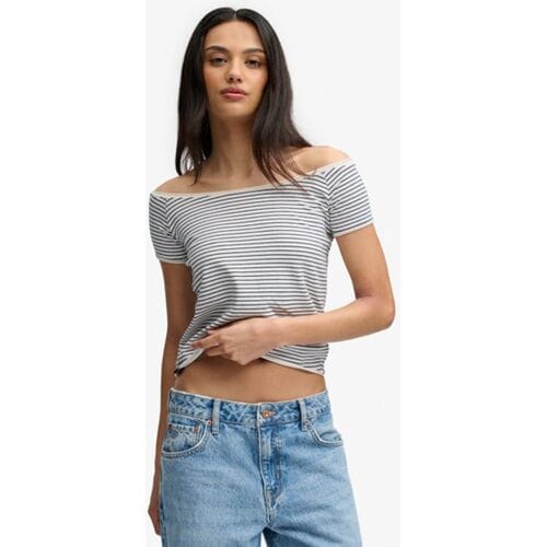 Bardot top T-shirt met blote schouders voor dames Superdry
