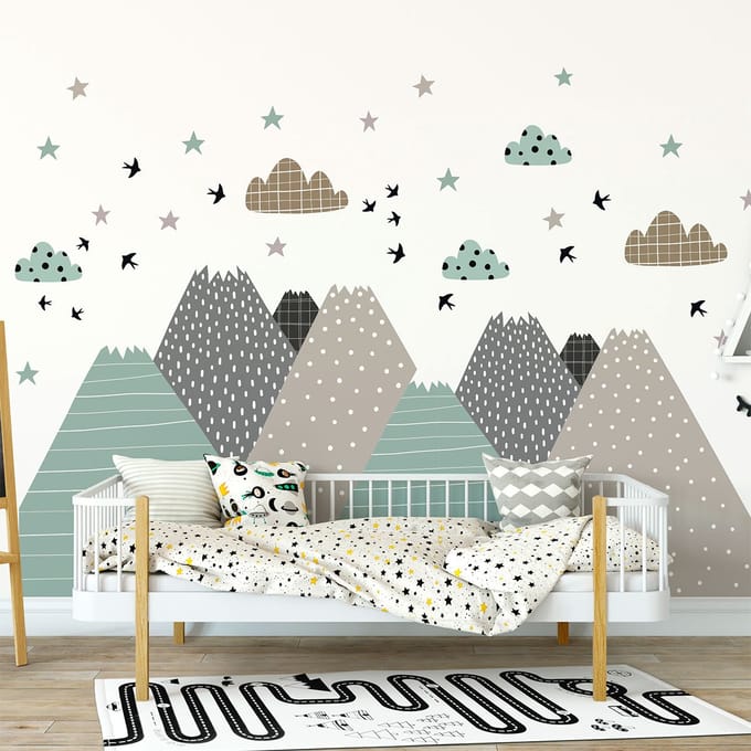 Kinderstickers van het Scandinavische gebergte, Sarka, 100 x 150 cm