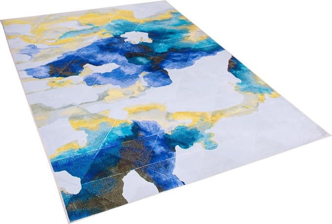 CEYHAN - Laagpolig vloerkleed - Donkerblauw - 160 x 230 cm - Polyester