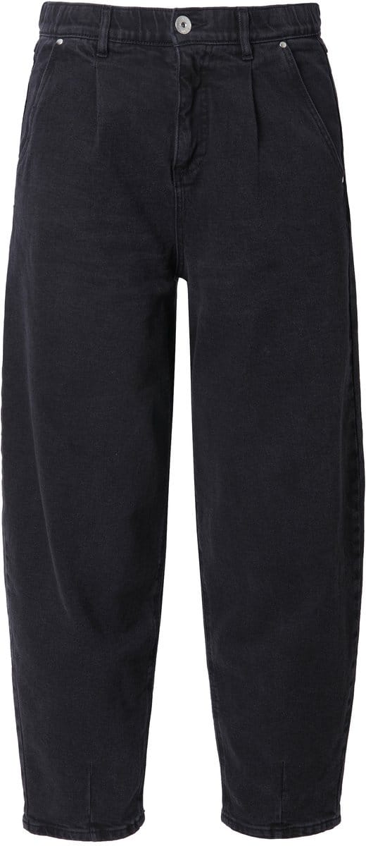 Studio Untold - Dames - Ballonjeans wijd model stretchy denim 5-pocket - Zwart - Maat 52