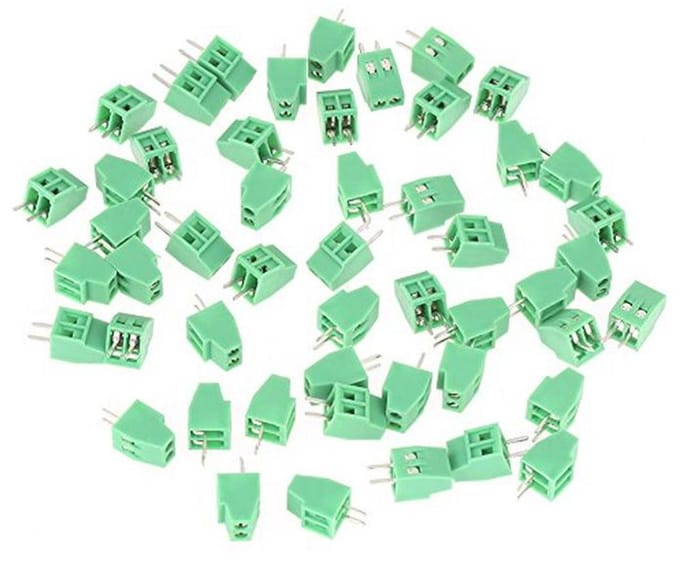 PCB Connector Schroefklemmenblok 2 Pin voor Aansluitblok 2,54 mm Stekkers