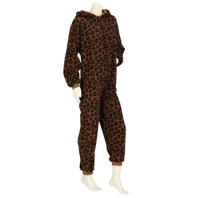 Onesie Dames - Panterprint - Beige / S/M