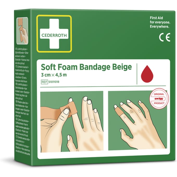 Bandage Cederroth Soft Foam 3cmx4,5m beige
