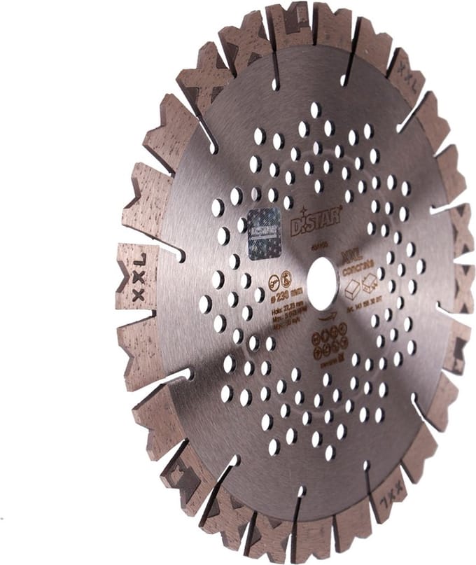 DiStar 1A1RSS Diamantzaagblad Droog XXL 230mm 22,23mm - Hoogste segmenten in de markt