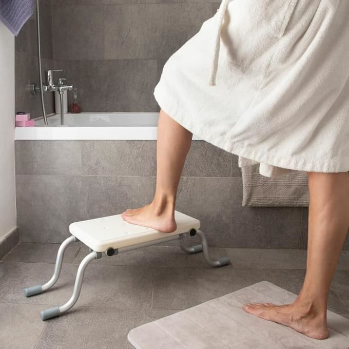 Antislip Badstoel 2-in-1 Seburett InnovaGoods wit